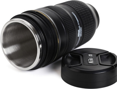 

GeekGoodies Lens Coffee Black Plastic, Stainless Steel Mug(425 ml)