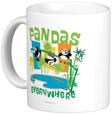 

Exoctic Silver Kung Fu Panda 24 Ceramic Mug(300 ml), Multicolor
