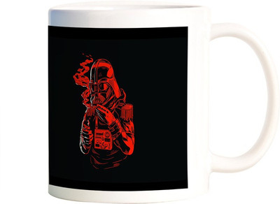 

Rangeele Inkers Darth Wader Smoking Ceramic Mug(300 ml), Multicolor