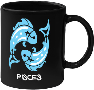 

HuppmeGift Pisces Black Ceramic Mug(350 ml)