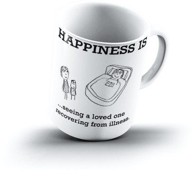 

Ucard Happiness Is1244 Bone China, Ceramic, Porcelain Mug(325 ml)