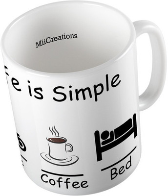 

MiiCreations MUG-W-00019 Ceramic Mug(325 ml), Multicolor