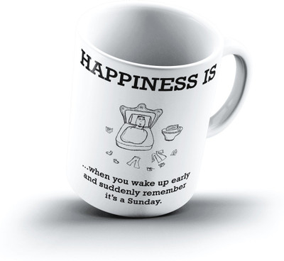 

Ucard Happiness Is1748 Bone China, Ceramic, Porcelain Mug(325 ml)