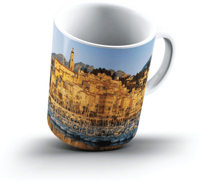 

Ucard Menton France2480 Bone China, Ceramic, Porcelain Mug(325 ml), Multicolor