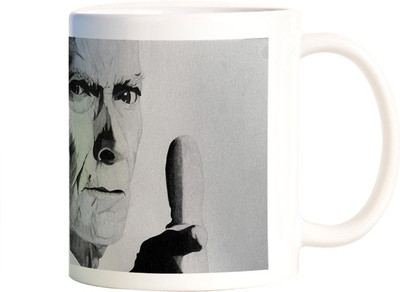 

Rangeele Inkers clint eastwood Sketch Ceramic Mug(300 ml), Multicolor