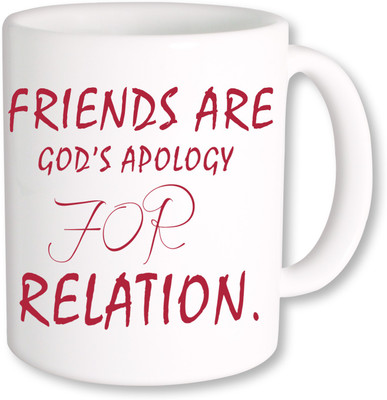 

PhotogiftsIndia Friends are God's Ceramic Mug(325 ml), Multicolor