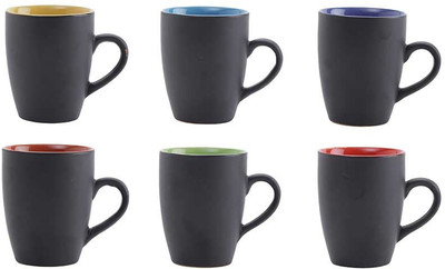 

PARI ENTERPRISES Large 2011 Ceramic Mug(200 ml, Pack of 6), Multicolor