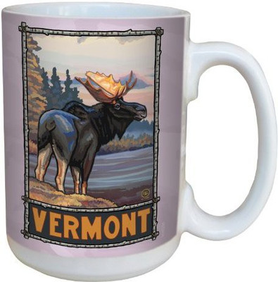 

Tree-Free Greetings Greetings lm43286 Vintage Vermont Moose by Paul A. Lanquist Ceramic with Full-Sized Handle, 15-Ounce, Multicolored Ceramic Mug(60 ml), Multicolor