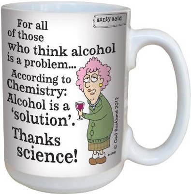 

Tree-Free Greetings Greetings lm43891 Hilarious Aunty Acid The Solution by The Backland Studio Ceramic, 15-Ounce Ceramic Mug(60 ml), Multicolor