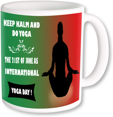 

PhotogiftsIndia Yoga Coffee 015 Ceramic Mug(325 ml), Multicolor