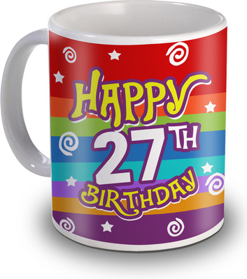 

SKY TRENDS 27th Happy Birthday Gifts Ceramic Mug(350 ml), White
