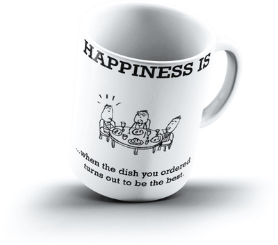 

Ucard Happiness Is1125 Bone China, Ceramic, Porcelain Mug(325 ml)