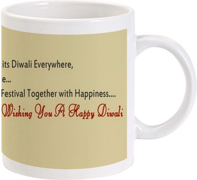 

Lolprint 10 Diwali Ceramic Mug(325 ml)