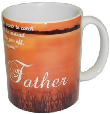 

Reddish Coffee & Milk Bone China Mug(450 ml), Multicolor