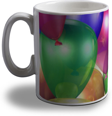 

Artifa Colorful Balloons Porcelain, Ceramic Mug(350 ml), Multicolor