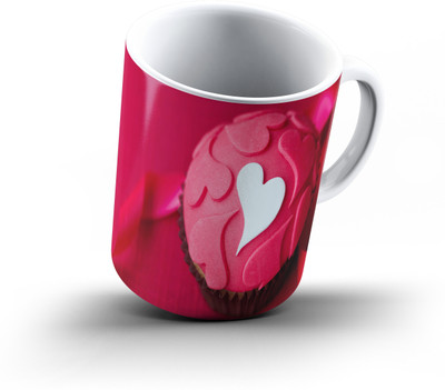 

Ucard Love Cupcake975 Bone China, Ceramic, Porcelain Mug(325 ml), Multicolor