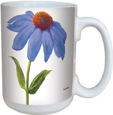 

Tree-Free Greetings Greetings lm43710 Lilac Colored Daisy by Nel Whatmore Ceramic, 15-Ounce Ceramic Mug(60 ml), Multicolor