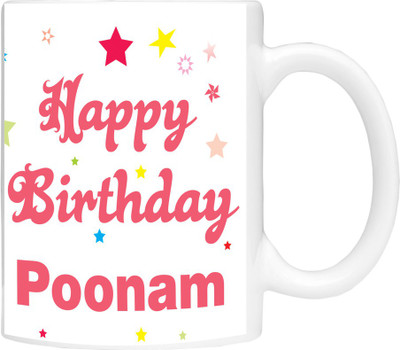 

Simbright poonam birthday Ceramic Mug(350 ml), White