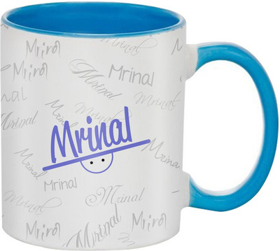 

SKY TRENDS Mrinal Birthday Gift Coffee 350 ML Ceramic Mug(350 ml), Multicolor