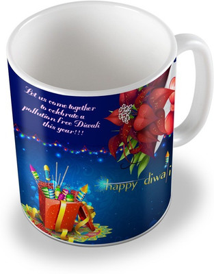 

SKY TRENDS sky trends # D036 diwali gift set Ceramic Mug(325 ml), White