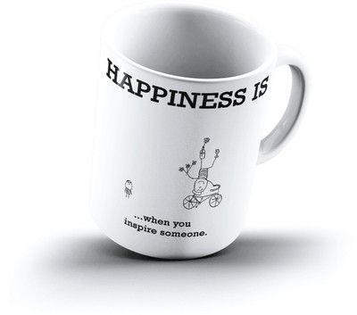 

Ucard Happiness Is1454 Bone China, Ceramic, Porcelain Mug(325 ml)