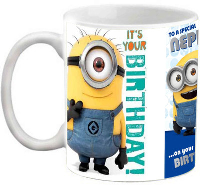 

EFW Happy Birthday To A Special Nephew Minion Theme Coffee Ceramic Mug(325 ml)
