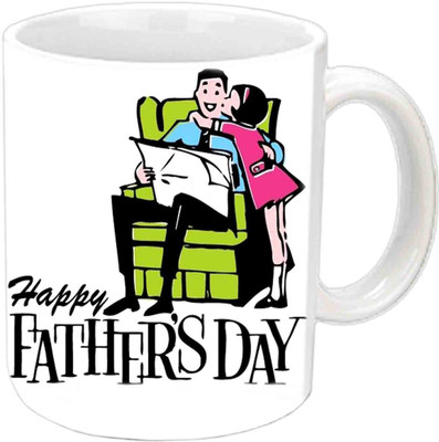 

Raj Laxmi Happy Fathers Day With Cartoon Character White Ceramic Mug(350 ml)