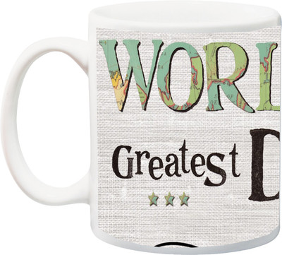 

ME&YOU Gift for father/Daddy;World's Greatest Dad HD printed Ceramic Mug(325 ml), Multicolor