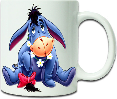 Maison N Mode Sad Donkey Coffee Ceramic Mug(330 ml), Multicolor