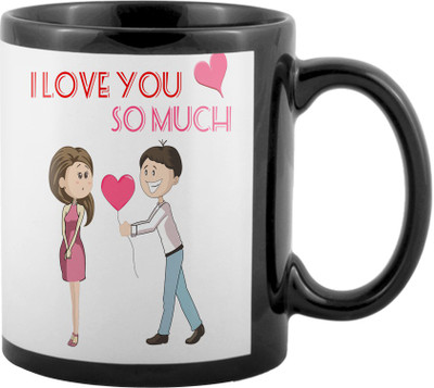 

SKY TRENDS Valentine Gifts For Special Girlfriend,Boyfriend,Wife,Husband,design 226 Ceramic Mug(325 ml), Black