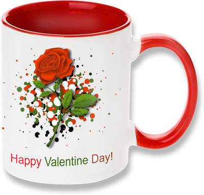 

PhotogiftsIndia happy valentine day with rose Ceramic Mug(325 ml)