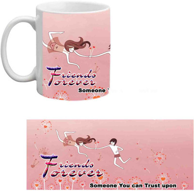 

Raj Laxmi Amazing Design Friends White Ceramic Mug(350 ml)