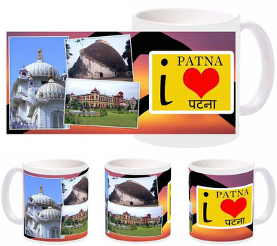

Snapgalaxy I Love Patna Ceramic Mug(320 ml), Multicolor