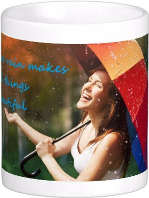 

Exoctic Silver Monsoon Rain : Quotes X014 Ceramic Mug(300 ml), Multicolor