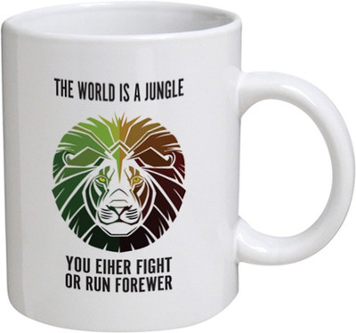 

My Bestow Run Forewer - MyBestow White Plain Coffee Ceramic Ceramic Mug(320 ml), Multicolor
