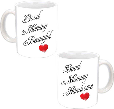 

Raj Laxmi Handsome heart valentine white Ceramic Mug(357 ml)