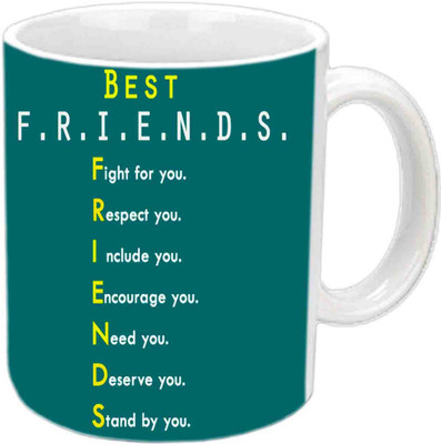 

Raj Laxmi Friends Full Form White Ceramic Ceramic Mug(3.5 ml)