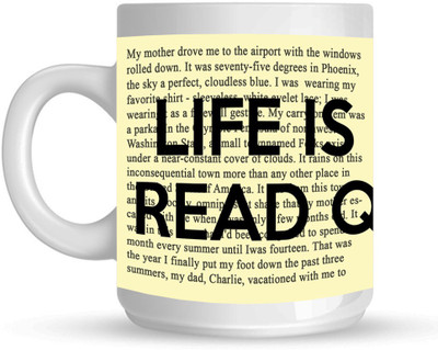 

Huppme Life Is Short Read Quickly White Ceramic Mug(350 ml)