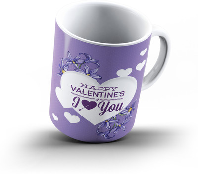 

Ucard Valentines Day Love545 Bone China, Ceramic, Porcelain Mug(325 ml), Multicolor