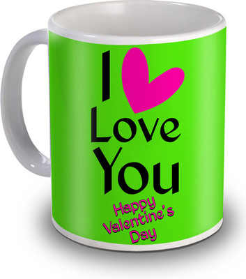 

SKY TRENDS I Love You Happy Valentine's Day Ceramic Mug(350 ml), White