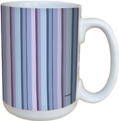 

Tree-Free Greetings Greetings lm43639 Cool Lavender Hued Stripes by Shell Rummel Ceramic with Full-Sized Handle, 15-Ounce, Multicolored Ceramic Mug(60 ml), Multicolor