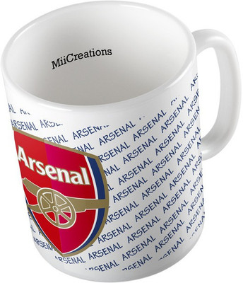 

MiiCreations Printed Arsenal Football Team Ceramic Mug(325 ml), Multicolor
