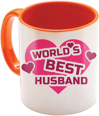 

SKY TRENDS Wonderful & Best Valentine Orange Gift For GirlFriend,Boyfriend,Husband,Wife,Friend Design Cod 018 Ceramic Mug(325 ml)