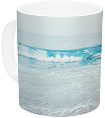 

Kess InHouse InHouse Nastasia Cook Crystal Clear Ocean Wave Ceramic Coffee, 11 oz, Multicolor Ceramic Mug(60 ml)