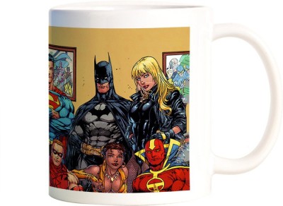 

Rangeele Inkers Superhero Family Ceramic Mug(300 ml), Multicolor