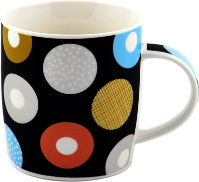 

Chrome Polka Dots Big Ceramic Mug(330 ml), Multicolor