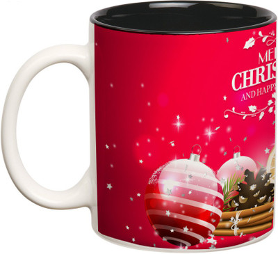 

Prithish Christmas Design 11 Double Color Ceramic Mug(330 ml), Multicolor