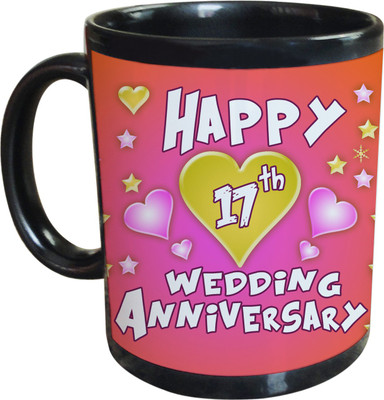 66% OFF on SajawatHomes 17th Wedding Anniversary Coffee Ceramic Coffee Mug(350 ml)