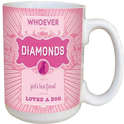 

Tree-Free Greetings Greetings 46172 Angi and Silas Girl's Best Friend Ceramic with Full-Sized Handle, 15-Ounce Ceramic Mug(60 ml), Multicolor