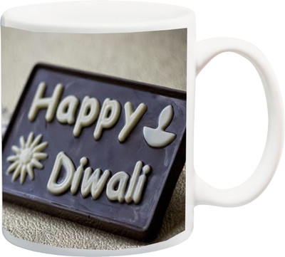 

ME&YOU Happy Diwali Gift; Perfact Black Font Ceramic Mug(325 ml), Multicolor